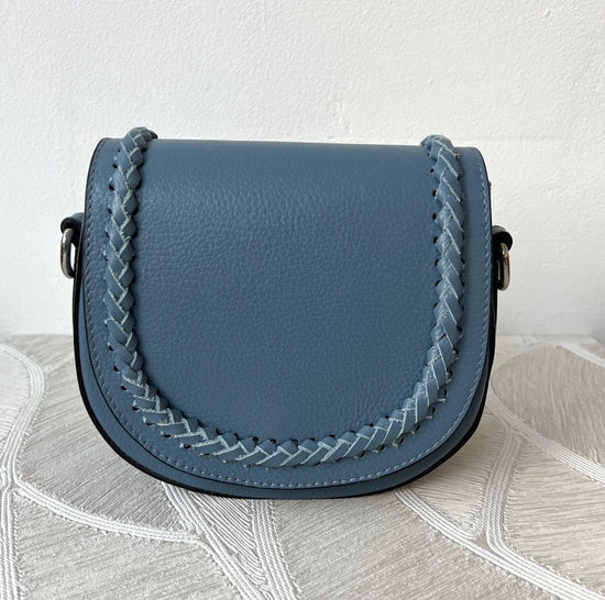blaue Saddlebag Tasche 
