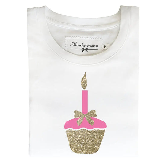 Mädchen T-Shirt Geburtstagskind gold