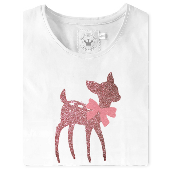 Mädchen T-Shirt Bambi Glitzer