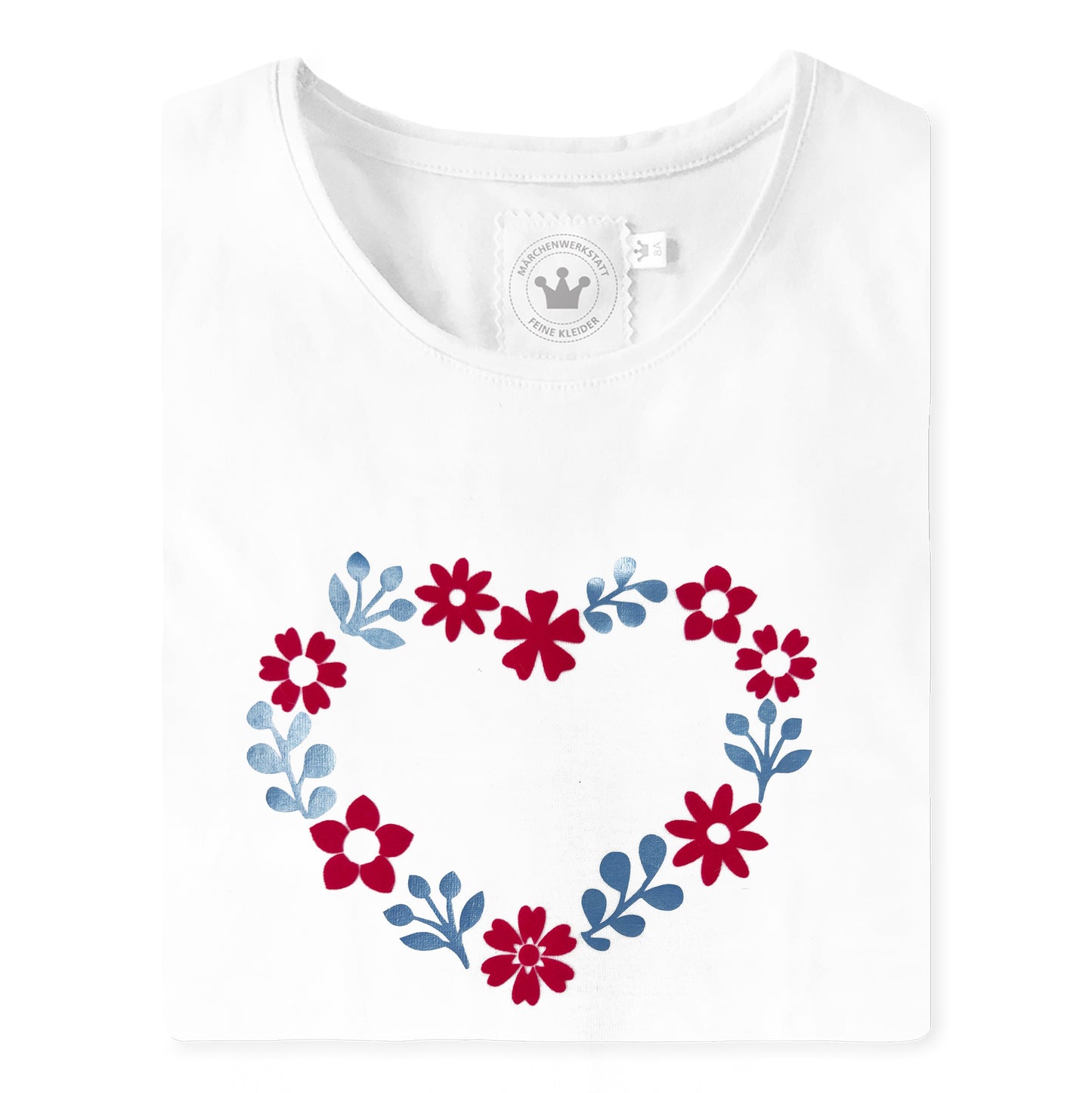 Mädchen Trachten T-Shirt Blumenherz