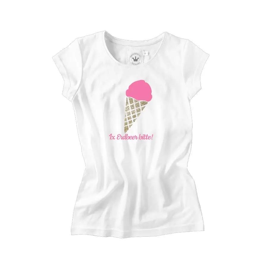 Mädchen T-Shirt Erdbeer Eis
