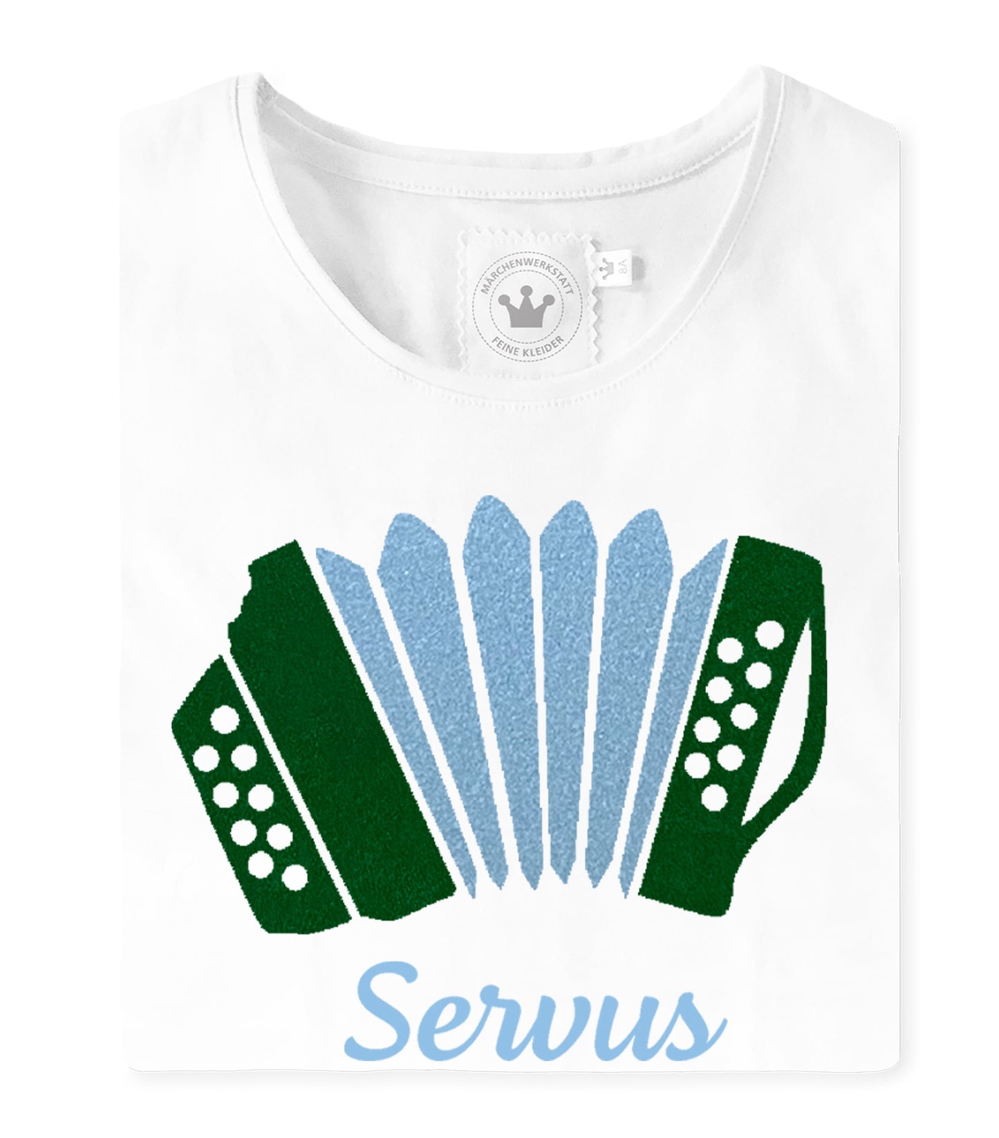 Mädchen Trachten T-Shirt "Servus" mit Akkordeon 