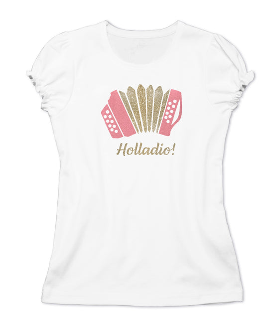 Mädchen Trachten T-Shirt "Holladio" mit Akkordeon 
