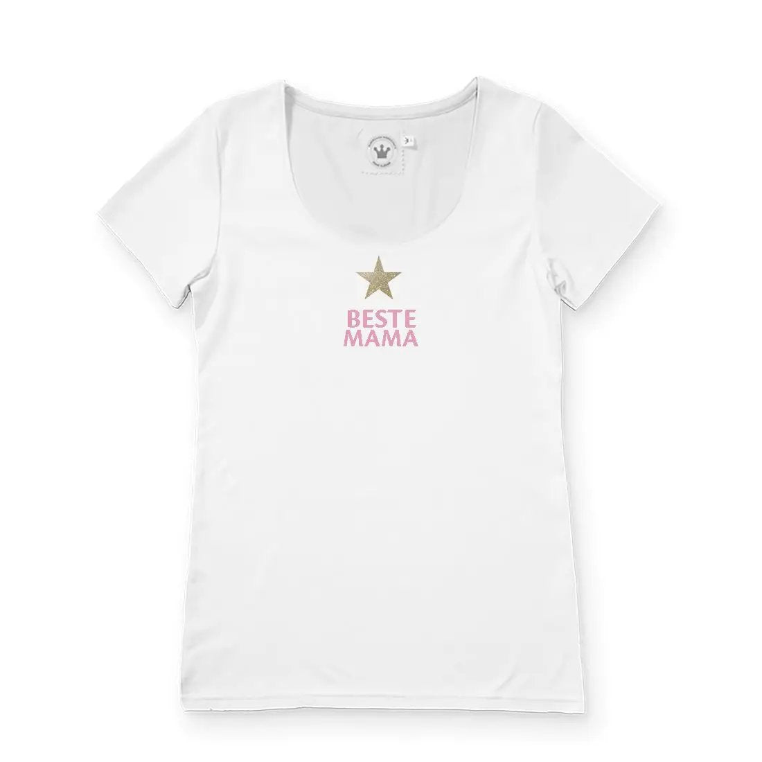 Damen T-Shirt Muttertag Beste Mama Stern - Kaufhaus des Südens