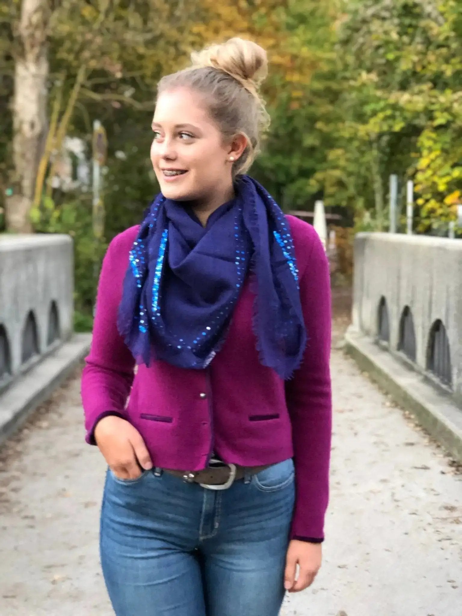 Trachten Strickjacke Damen beere