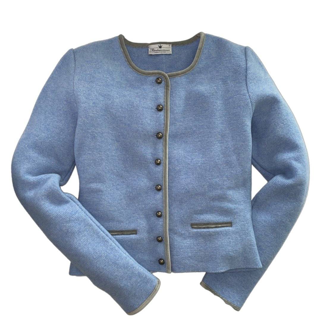 Trachten Strickjacke Damen Traditionelle Eleganz 100% Wolle