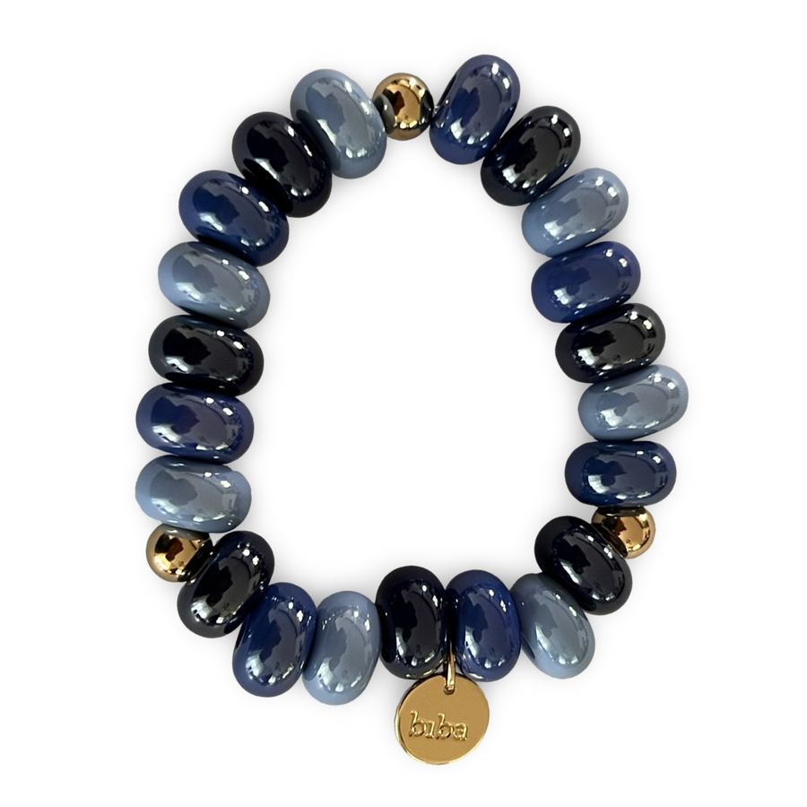 Armband chunky perlen dunkelblau jpg