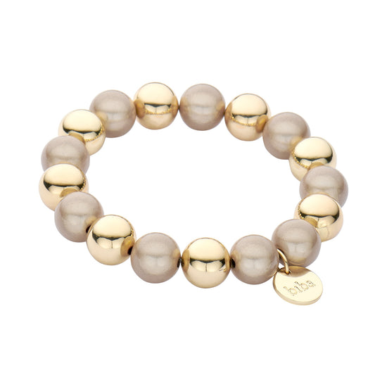 Armband magic Perle chunky gross beige gold