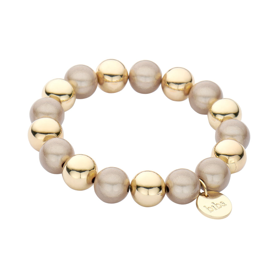 Armband magic Perle chunky gross beige gold