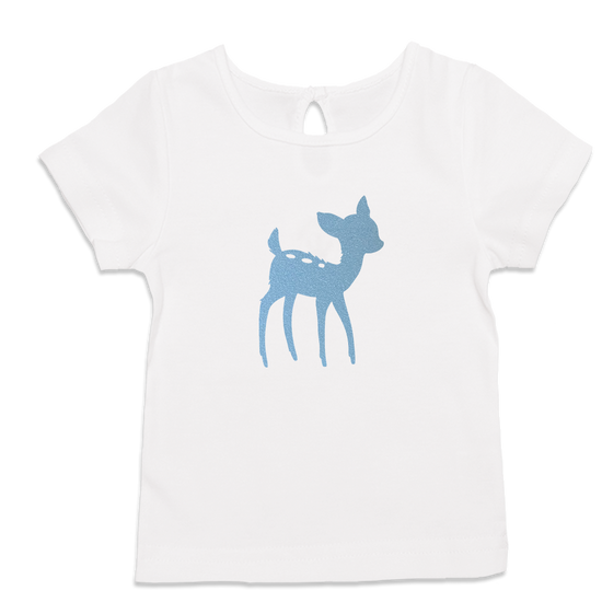 Laden Sie das Bild in den Galerie-Viewer, Baby T-Shirt Jungen Samt Bambi
