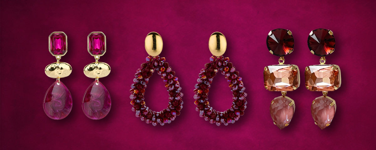 Banner-Schmuck-Trendfarbe Bordeaux