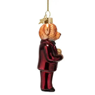 
                    
                      Weihnachtsdeko Bär, Glasornament, festliche Weihnachtsbaumdekoration, handgefertigt
                    
                  
