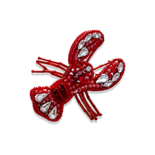 
                    
                      rote Ansteckbrosche Lobster mit Kristallen
                    
                  
