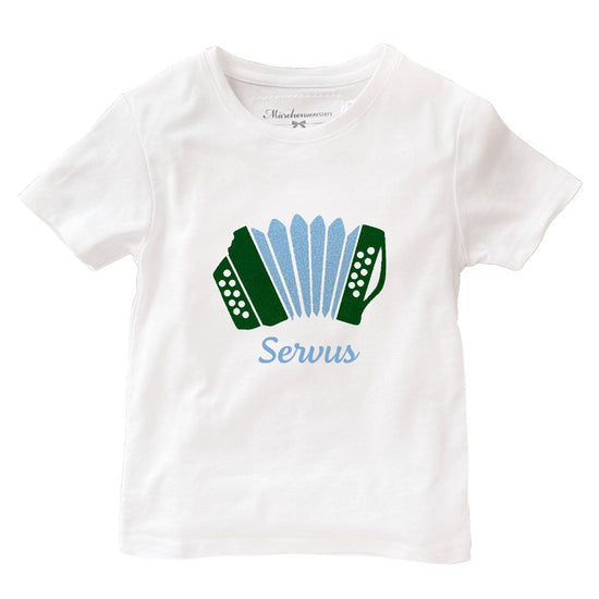 Jungen Trachten T-Shirt Akkordeon Servus