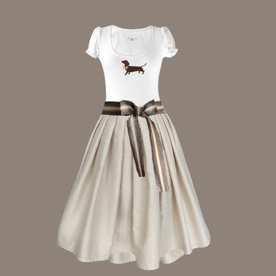 Kombinierter Dirndl-Gürtel in Blau, Gold