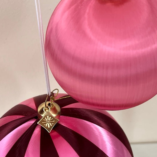 Christbaumschmuck Weihnachts Kugel bordeaux beere rosa40