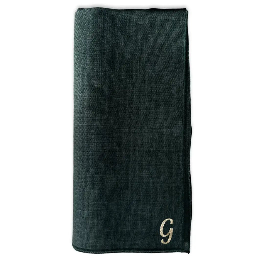 Christmas magic Serviette dunkelgruen personalsisiert