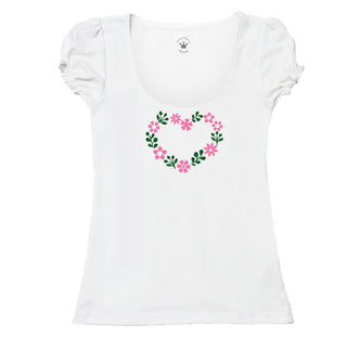 
                    
                      Damen T-Shirt romantisches Blumenherz Märchenwerkstatt
                    
                  
