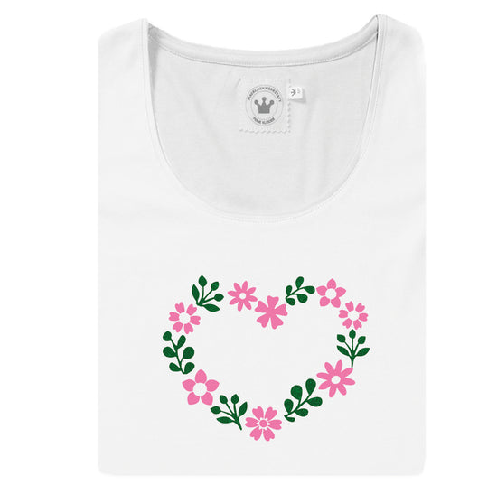 Damen T-Shirt romantisches Blumenherz Märchenwerkstatt