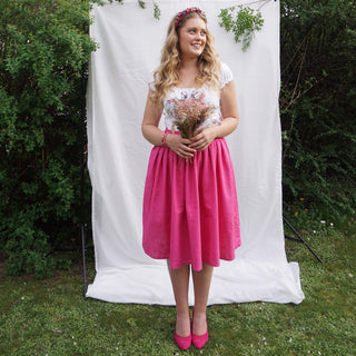 
                    
                      Damen Rock Leinen pink Märchenwerkstatt
                    
                  