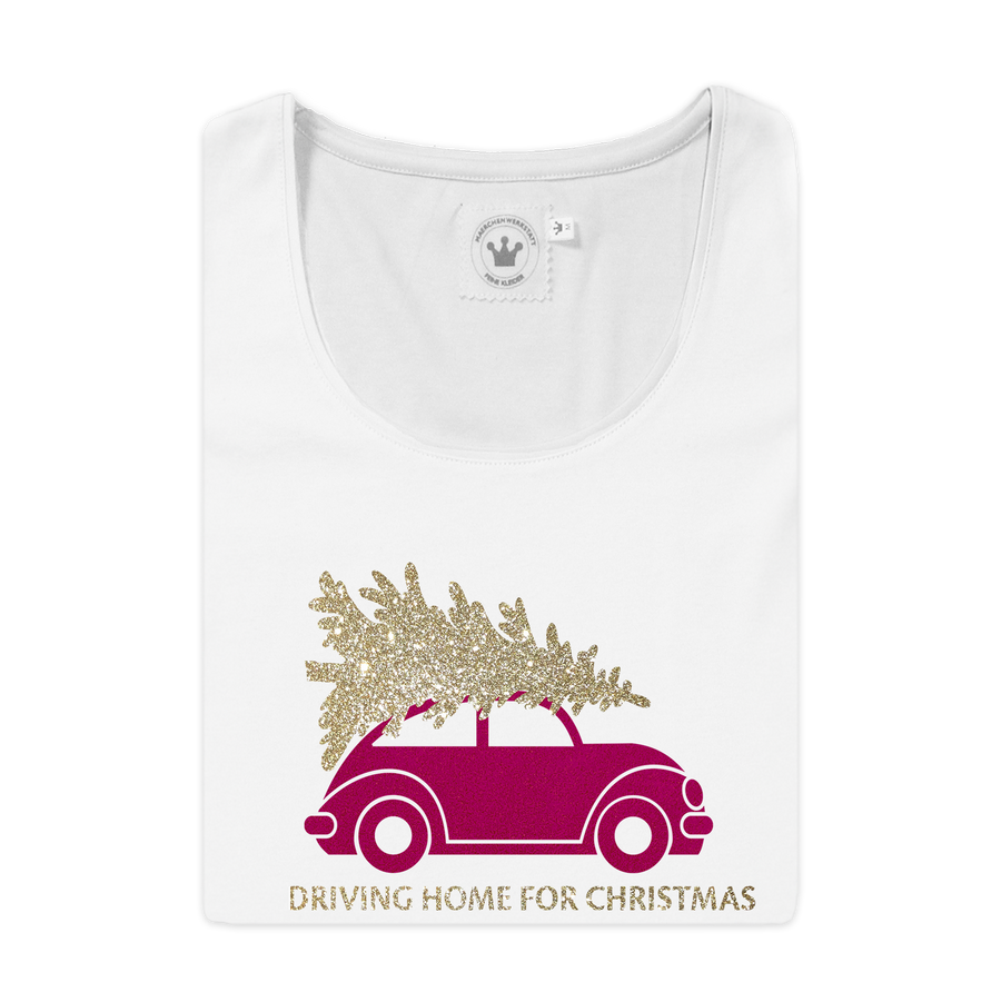 Weihnachts Damen T-Shirt Christmas Auto