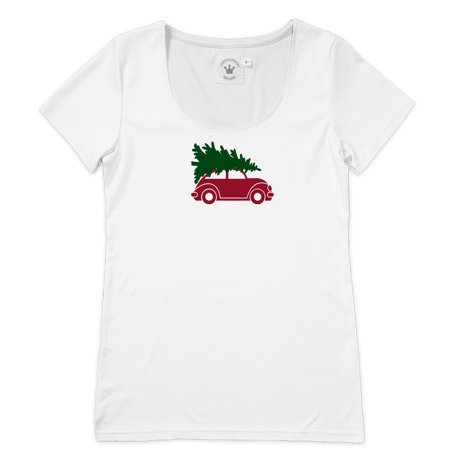 Weihnachts Damen T-Shirt Christmas Auto
