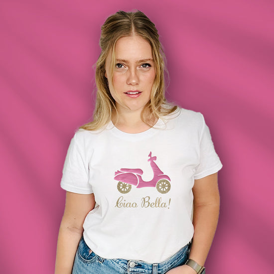 Damen T-Shirt Vespa Bella Italia