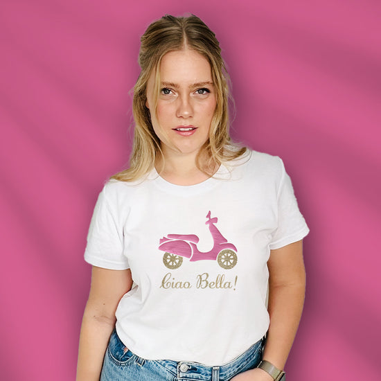 Damen T-Shirt Vespa "Bella Italia"