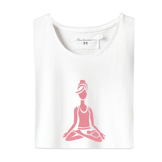 Damen Shirt Kurzarm Yoga Frau rosa