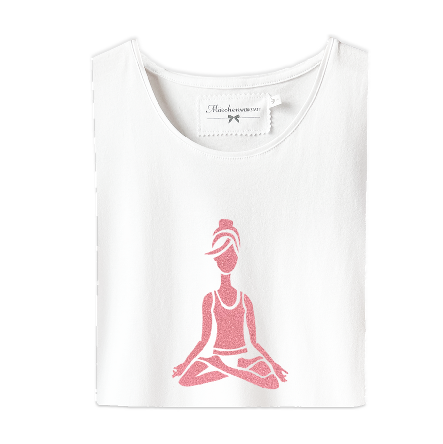 Damen Shirt Kurzarm Yoga Frau rosa
