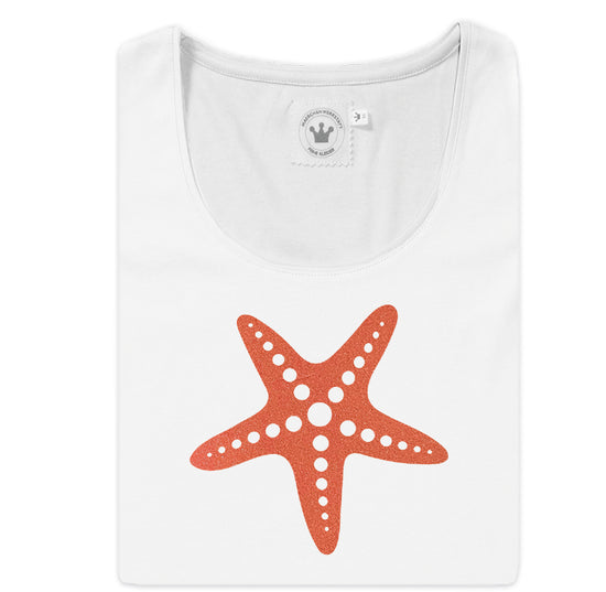 Damen Shirt Sommer Seestern orange
