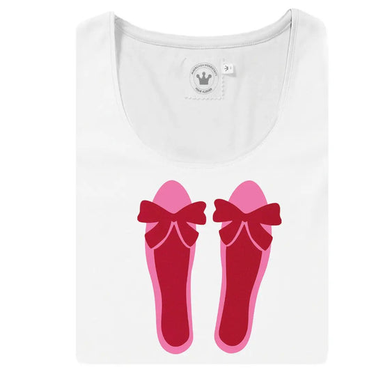 Damen T-Shirt Ballerina mit Schleife