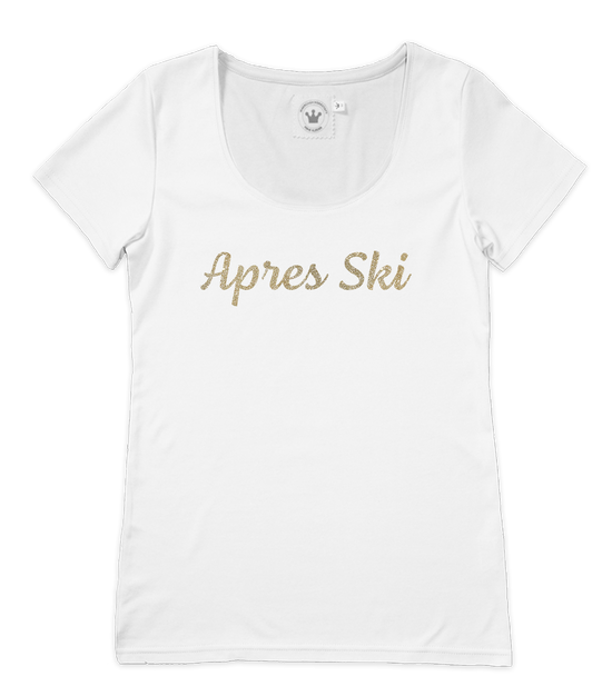 Laden Sie das Bild in den Galerie-Viewer, Winter Damen T-Shirt Apres Ski gold
