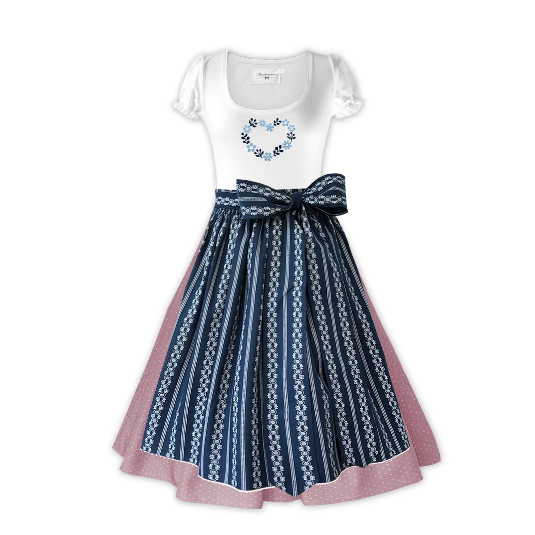 Damen Dirndl Mondsee Märchenwerkstatt Damen Dirndl ohne Mieder mit T-Shirt , Rock &amp; Schürze
