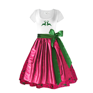
                    
                      Damendirndl Rock Rosen Schuerze Taft pink gruen Shirt Hirsch
                    
                  