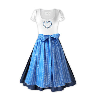 
                    
                      Damen Dirndl Bergwiese himmelblau Märchenwerkstatt Damen Dirndl ohne Mieder mit T-Shirt , Rock &amp; Schürze
                    
                  