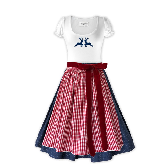 Damen Dirndl Landliebe Märchenwerkstatt Damen Dirndl ohne Mieder mit T-Shirt , Rock &amp; Schürze