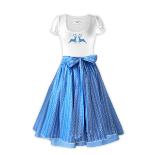 
                    
                      Damen Dirndl Bergwiese himmelblau Märchenwerkstatt Damen Dirndl ohne Mieder mit T-Shirt , Rock &amp; Schürze
                    
                  