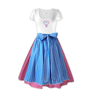 
                    
                      Damen Dirndl Bergwiese himmelblau Märchenwerkstatt Damen Dirndl ohne Mieder mit T-Shirt , Rock &amp; Schürze
                    
                  