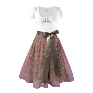 
                    
                      Damendirndl Rock Tupfen rosa Schuerze Spitze Blumen beige Shirt Glitzerhirsche
                    
                  