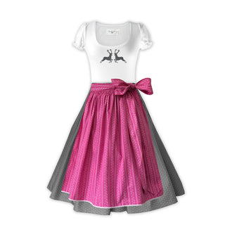 
                    
                      Damen Dirndl „Bergwiese Punkte rosa Märchenwerkstatt Damen Dirndl ohne Mieder mit T-Shirt , Rock &amp; Schürze
                    
                  