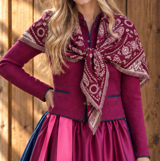 Dreiecks-Wolltuch-Paisley-dunkelrot-Dirndl-seide_beere