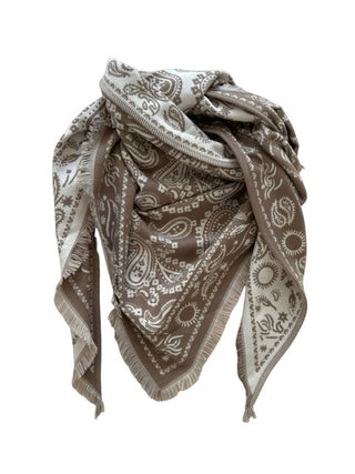 
                    
                      Dreiecks Wolltuch Paisly beige wollweiss
                    
                  