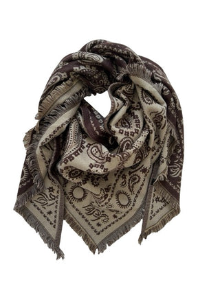 
                    
                      Dreiecks Wolltuch Paisly dunkelbraun beige.2
                    
                  