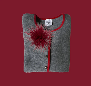 
                    
                      Feder-Brosche- rot
                    
                  