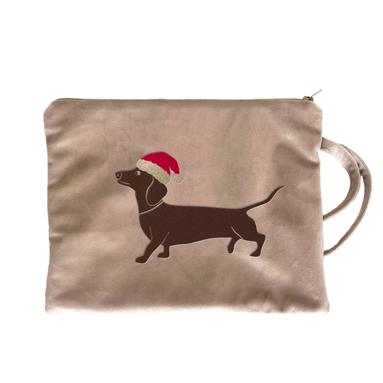 Kosmetiktasche Weihnachts Dackel