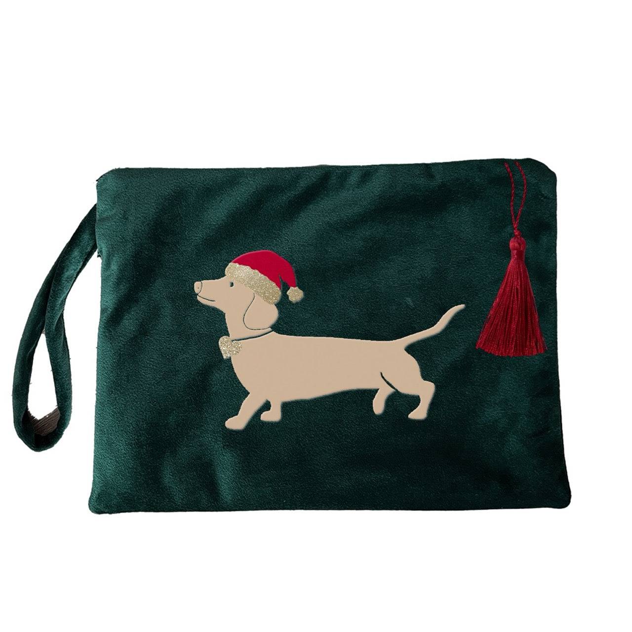 Kosmetiktasche Weihnachts Dackel