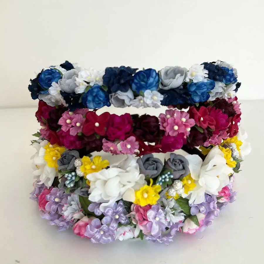 Blumen Haarreif rosa & rot