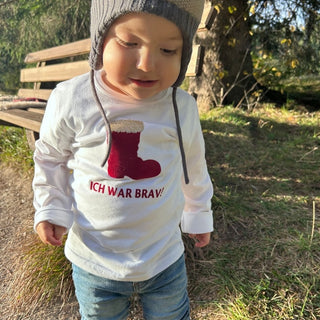 
                    
                      Weihnachts Baby T-Shirt Nikolausstiefel Ich war brav
                    
                  