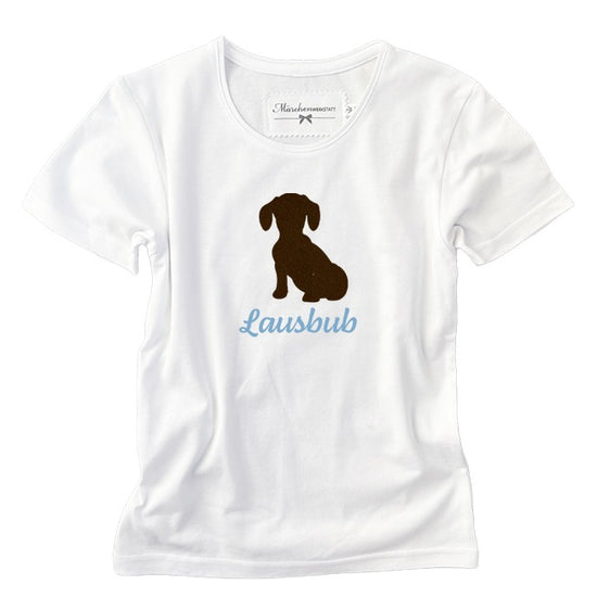 Jungen T-Shirt mit kleinen Hund und Lausbub Grafik